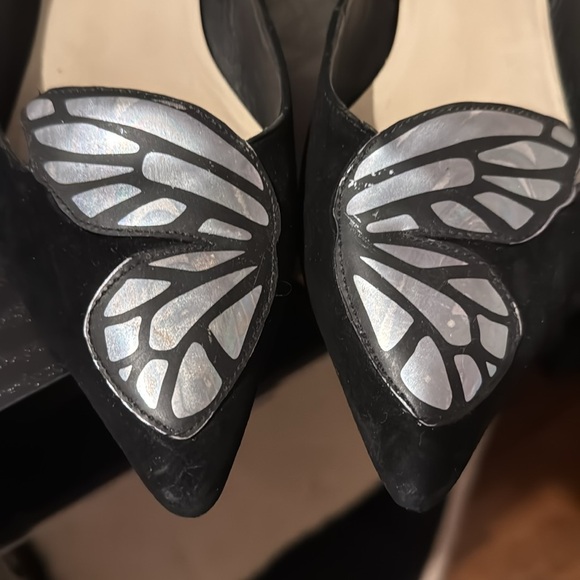 Sophia Webster silver rainbow butterfly flats 7 - Picture 3 of 12